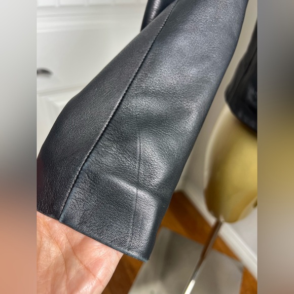 All Saints Dalby Leather Jacket Sz 2 - Picture 8 of 11